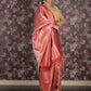 Rajwada Orange Woven Silk Blend Saree With Unstitched Blouse For Women