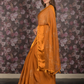 Rajwada Mustard Embellished Chiffon Saree with Unstitched Blouse for Women