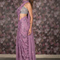 Rajwada Lilac Sequins Embroidered Georgette Saree for Women