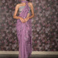 Rajwada Lilac Sequins Embroidered Georgette Saree for Women