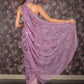 Rajwada Lilac Sequins Embroidered Georgette Saree for Women