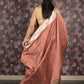 Rajwada Rust Woven Silk Blend Saree With Unstitched Blouse For Women