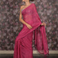 Rajwada Magenta Woven Crepe Saree with Unstitched Blouse for Women