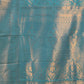 Rajwada Sea Green Cotton Blend Woven Saree with Unstitched Blouse for Women