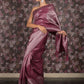 Rajwada Purple Woven Silk Blend Saree with Unstitched Blouse for Women