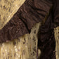 Rajwada Beige and Brown Foil Printed Ruffles Lycra Saree for Women