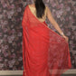 Rajwada Red Embellished Chiffon Saree Without Blouse For Women