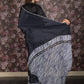 Rajwada Navy Blue Sequins Embroidered Crepe Saree with Unstitched Blouse for Women