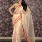 Rajwada Beige Gota and Sequins Embroidered Organza Saree with Unstitched Blouse for Women