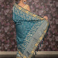 Rajwada Teal Woven Heavy Silk Blend Bridal Saree With Unstitched Blouse For Women