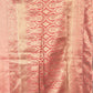 Rajwada Peach Embellished Crepe Saree Without Blouse For Women