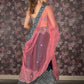 Rajwada Teal Zari Embroidered Stitched Velvet Lehenga with Unstitched Blouse for Women