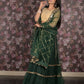 Rajwada Dark Green Embroidered Semi Stitched Net Lehenga Set With Dupatta And Unstitched Blouse For Women