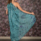 Rajwada Teal Sequins Embroidered Georgette Saree With Unstitched Blouse For Women