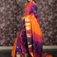 Rajwada Multicolor Silk Blend Woven Saree Without Blouse for Women