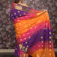Rajwada Multicolor Silk Blend Woven Saree Without Blouse for Women