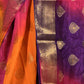 Rajwada Multicolor Silk Blend Woven Saree Without Blouse for Women