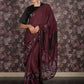 Rajwada Purple Embellished Lycra Saree With Unstitched Blouse For Women