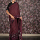 Rajwada Purple Embellished Lycra Saree With Unstitched Blouse For Women