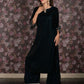 Rajwada Teal Sequins Embroidered Velvet Stitched Kurta Set for Women
