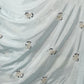 Rajwada Blue Mirror Embroidered Crepe Saree with Unstitched Blouse for Women