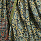 Rajwada Dark Green Printed Satin Saree with Unstitched Blouse for Women