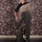 Rajwada Brown Embellished Lycra Ready-to-Wear Saree with Stitched Blouse for Women