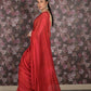 Rajwada Red Chiffon Embroidered Saree With Blouse Piece For Women