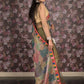 Rajwada Multicolored Sequins Embellished Heavy Net Saree With Unstitched Blouse For Women