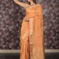 Rajwada Mustard Woven Silk Blend Saree With Unstitched Blouse For Women