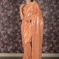 Rajwada Pink Organza Printed Saree With Unstitched Blouse For Women