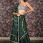 Rajwada Dark Green Georgette Printed Saree Without Blouse For Women