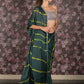Rajwada Dark Green Georgette Printed Saree Without Blouse For Women