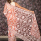 Rajwada Peach Embroidered Organza Saree Without Blouse for Women