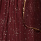 Rajwada Brown Embellished Georgette Semi-Stitched Lehenga with Unstitched Blouse for Women