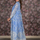 Rajwada Blue Sequins Embroidered Stitched Flared Georgette Kurta Set for Women
