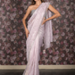 Rajwada Light Pink Soft Net Embellished Saree with Unstitched Blouse for Women