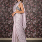 Rajwada Light Pink Soft Net Embellished Saree with Unstitched Blouse for Women