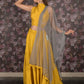 Rajwada Yellow Printed Stitched Cotton Lehenga with Stitched Blouse for Women