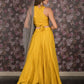 Rajwada Yellow Printed Stitched Cotton Lehenga with Stitched Blouse for Women