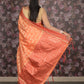 Rajwada Orange Cotton Silk Blend Woven Saree With Unstitched Blouse For Women