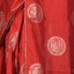 Rajwada Red Woven Silk Blend Saree Without Blouse For Women
