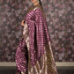Rajwada Purple Heavy Silk Blend Woven Saree With Unstitched Blouse For Women
