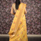 Rajwada Yellow Woven Silk Blend Saree With Unstitched Blouse For Women