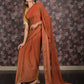 Rajwada Brown Embellished Crepe Saree with Unstitched Blouse for Women