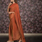 Rajwada Brown Embellished Crepe Saree with Unstitched Blouse for Women