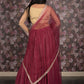 Rajwada Maroon Maukaish Embellieshed Semi Stitched Lehenga Set With Dupatta And Unstitched Blouse For Women