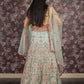 Rajwada Light Blue Embroidered Semi Stitched Net Lehenga Set With Dupatta And Unstitched Blouse For Women