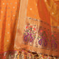 Rajwada Mustard Woven Long Stitched Kurta Set With Dupatta For Women