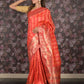 Rajwada Multicolored Woven Silk Blend Saree With Unstitched Blouse For Women